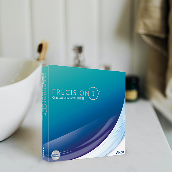 Precision 1 box placed in the bathroom
