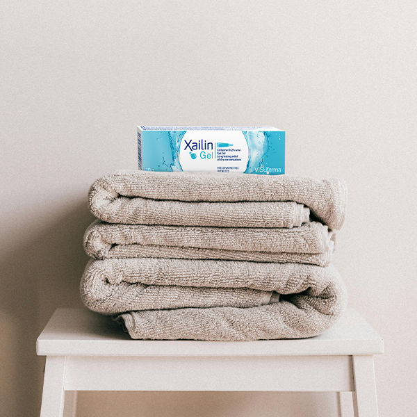 Xailin product placed on top of towels