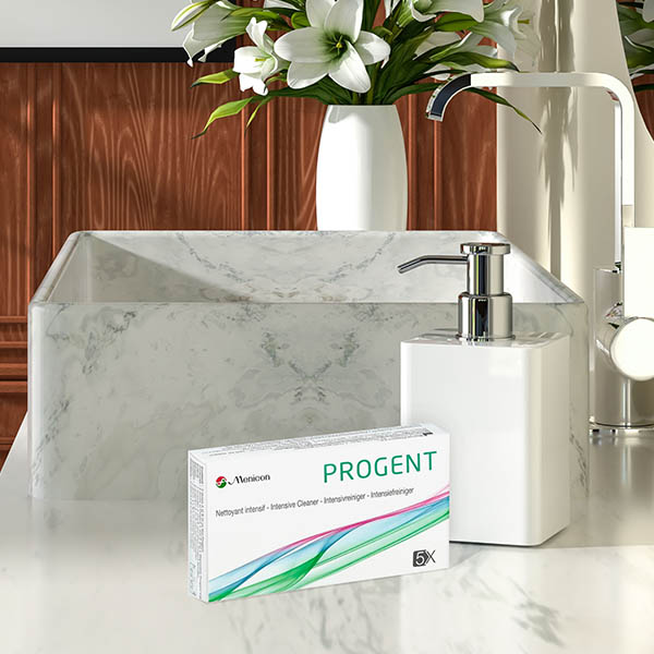 Progent product placed in the bathroom